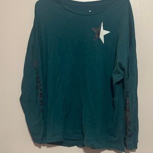 Converse Long Sleeve Star Graphic Tee - Teal